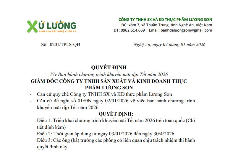 Quyết định khuyến mãi